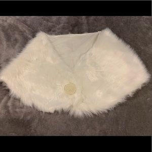 White Faux Fur Wrap